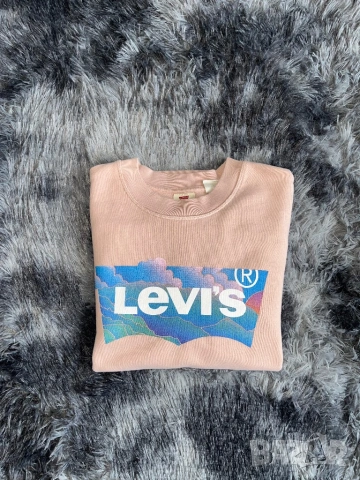 Пуловер Levi's S розов, 100% памук, много добро състояние
