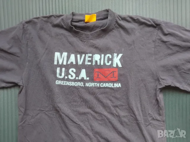 Maverick (Wrangler) USA оригинална мъжка тениска , снимка 2 - Тениски - 49668027