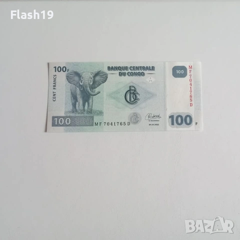 ⭐ Конго 100 франка 2022 г. AU ⭐