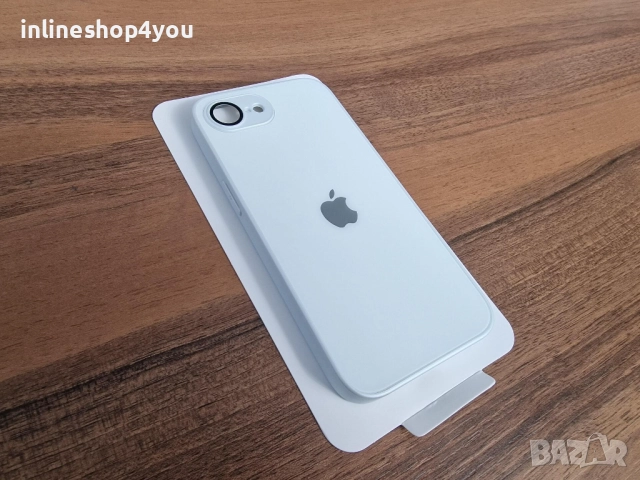 Матов Стъклен Кейс за Apple iPhone 16e - Различни цветове, снимка 3 - Калъфи, кейсове - 51703410