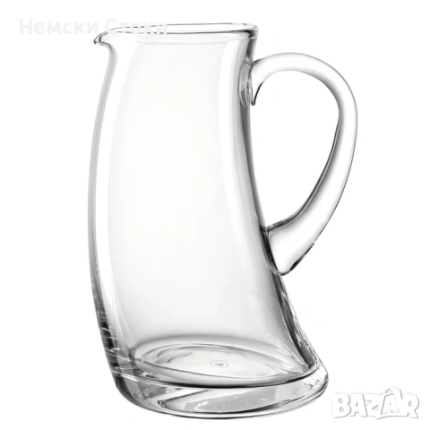 Елегантна ръчно изработена стъклена кана/гарафа Leonardo Swing 1.2л