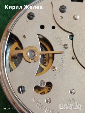 Джобен часовник INGERSOLL BRITANNIA рядък за КОЛЕКЦИОНЕРИ 51069, снимка 7 - Антикварни и старинни предмети - 54077968