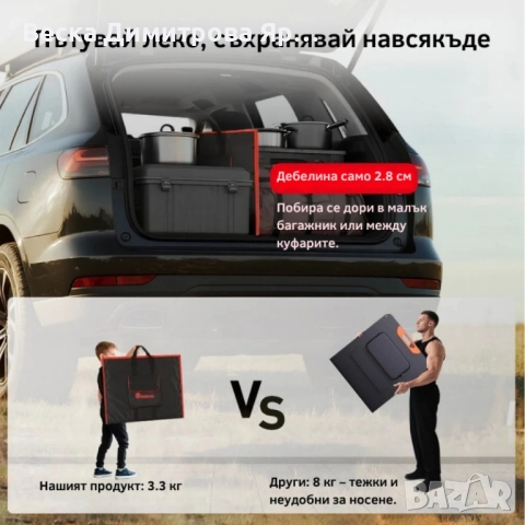 1бр./ Преносим соларен панел DOKIO – надеждна енергия навсякъде, снимка 5 - Други стоки за дома - 52097122