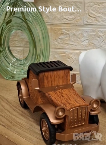 Bluetooth радио колонка A9, 5W, 1500mAh — стилен дървен дизайн