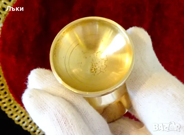 Бронзови чаши за ракия,свръх масивни,звънки. , снимка 4 - Антикварни и старинни предмети - 49815927