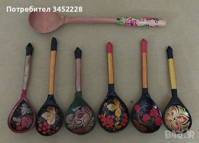 сувенири хохлома Русия 7 броя за ценители , снимка 2 - Антикварни и старинни предмети - 52777134