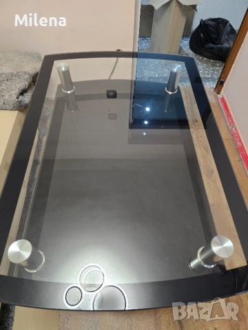 Стъклена трапезна маса, снимка 1