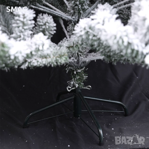 Коледна елха зелена със заснежена корона - 210см_1227297, снимка 3 - Други - 52330292