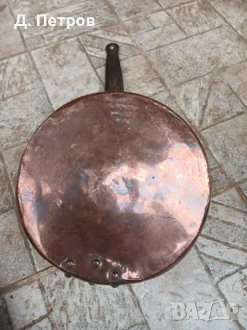 Стар меден тиган , снимка 8 - Антикварни и старинни предмети - 46012262