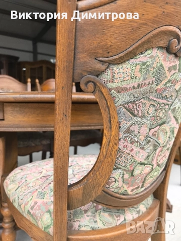 Комплект трапезария: маса и 6 стола, снимка 12 - Маси - 53585727