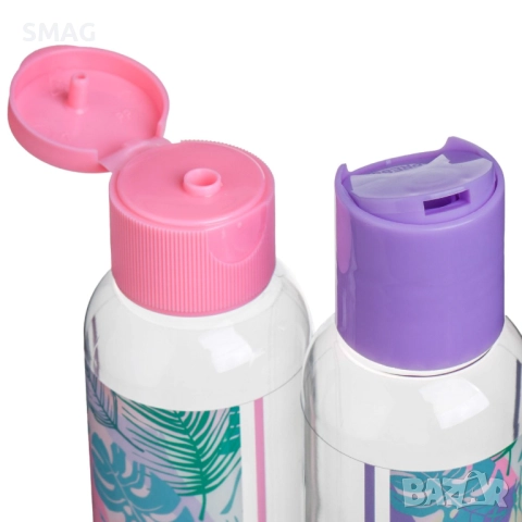 Комплект шишенца за пътуване с тропически листа 100 мл – 2 броя_1246818, снимка 3 - Други - 52328923