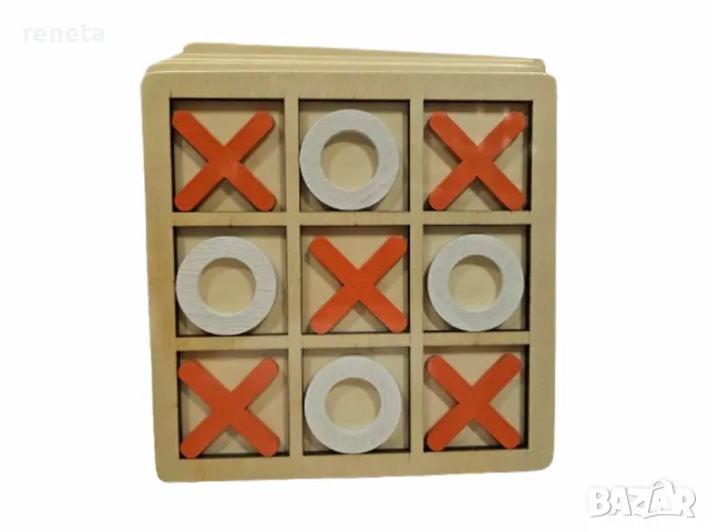 Игра Морски шах, Tic-Tac-Toe, Дървен, Логически, 14х14 см, снимка 4 - Образователни игри - 47191685