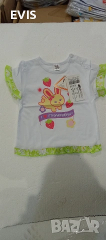 Сладки бебешки и детски блузки "I ❤️ STRAWBERRY" – 100, снимка 3 - Бебешки блузки - 53765779