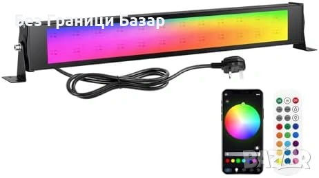 Нова Димируема RGB LED лампа 28W IP67 за фасада, двор и парти с app, музикална синхронизация