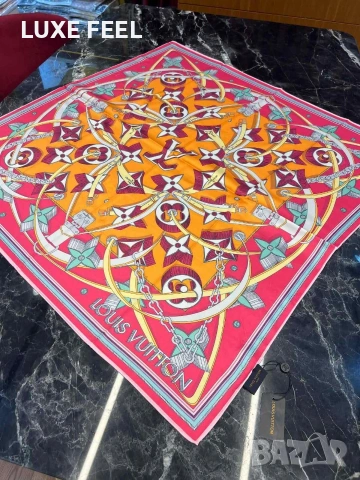 Дамски Шалове - Коприна ⚜️ Louis Vuitton , снимка 7 - Шалове - 53021300