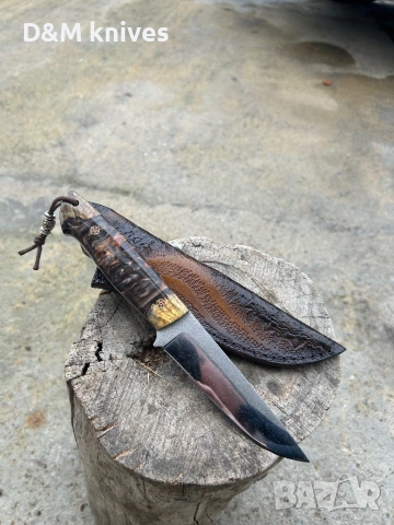 Ръчно изработен нож от стомана N690, снимка 3 - Ножове - 53511720