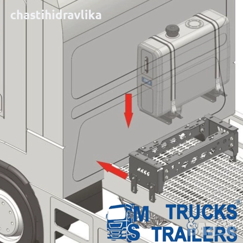 Монтажен комплект за резервоар зад кабината OMFB 13590101012, снимка 4 - Части - 52127621