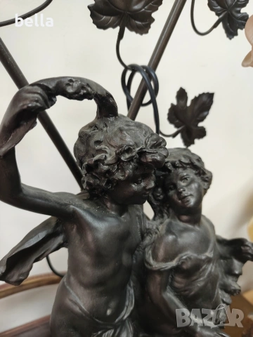 Изящна настолна лампа с впечатляващи размери и класически дизайн, снимка 10 - Антикварни и старинни предмети - 53718156