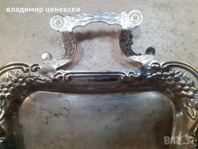 Стар поднос алпака,размер на снимките, снимка 2 - Колекции - 53607011