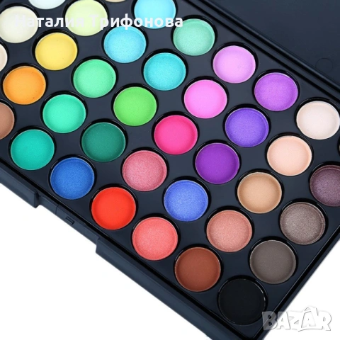 Палитра с 40 бр. сенки за очи с дълготраен ефект и матов завършек, снимка 6 - Декоративна козметика - 53841485