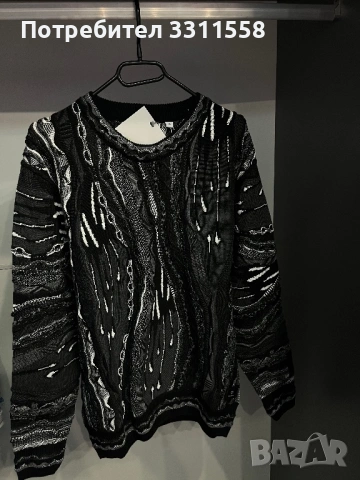 Carlo Colucci - Черен 3D Пуловер - Плетка, снимка 5 - Пуловери - 53531268