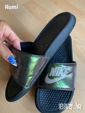 Оригинални дамски чехли Nike Benassi Just Do It Print Slide! 39 н, снимка 8 - Чехли - 46431937