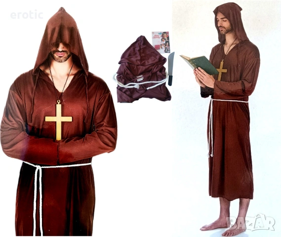 Монашеска роба от средновековен ренесанс - Код: М-1750
