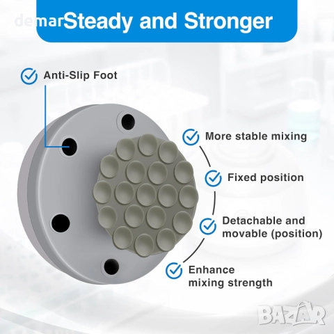 Миксер Mix Wide Vortex 4000 об/мин, безчетков мотор, максимален капацитет 150 мл, снимка 6 - Други стоки за дома - 52534880