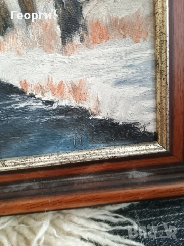 Картина масло-76, снимка 4 - Антикварни и старинни предмети - 52350361