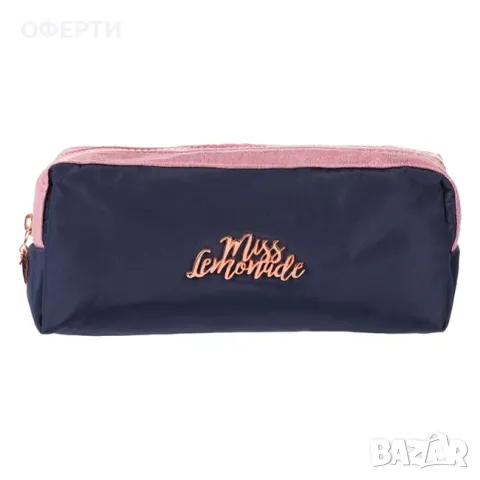 Несесер Вasket Barrel Miss Lemonade Navy Blue Metallic Pink 21x6x12cm арт No197445, снимка 2 - Раници - 46931727