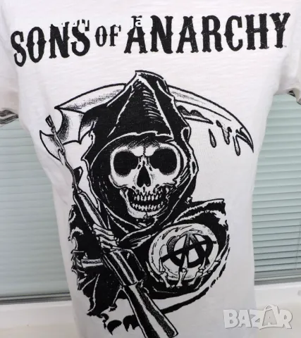 Sons Of Anarchy MC Unisex White Motorcycle T-Shirt Size M, снимка 2 - Тениски - 47092172