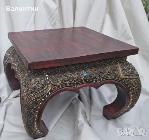 #0001# Антична маса за опиум. Махагон.