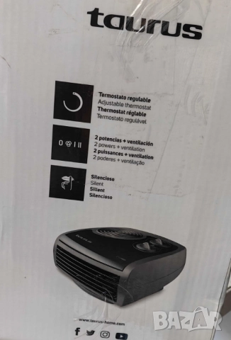 Вентилаторна печка Taurus CA-2400 – вентилаторен отоплител 2400W с 2 степени на мощност и защита от , снимка 2 - Друга електроника - 51895299
