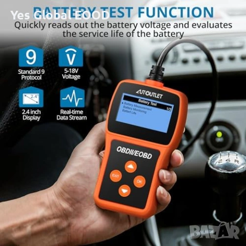 AUTOUTLET OBD2 Диагностика за кола OBD2, снимка 4 - Друга електроника - 53735220
