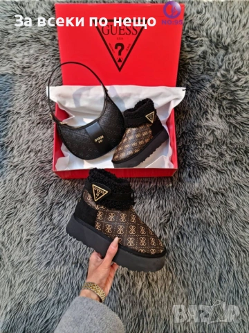 Guess Дамски Зимни Топли И Меки Боти Гес - Налични Различни Цветове Код SK586, снимка 4 - Дамски боти - 53092076
