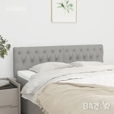 vidaXL Горни табли за легло, 2 бр, светлосива,80x7x78/88 см, плат(SKU:346354), снимка 2 - Спални и легла - 49524965