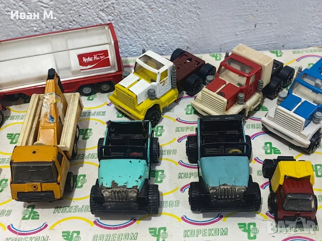 лот от стари ламаринени камиончета 10 броя , снимка 5 - Антикварни и старинни предмети - 53959819