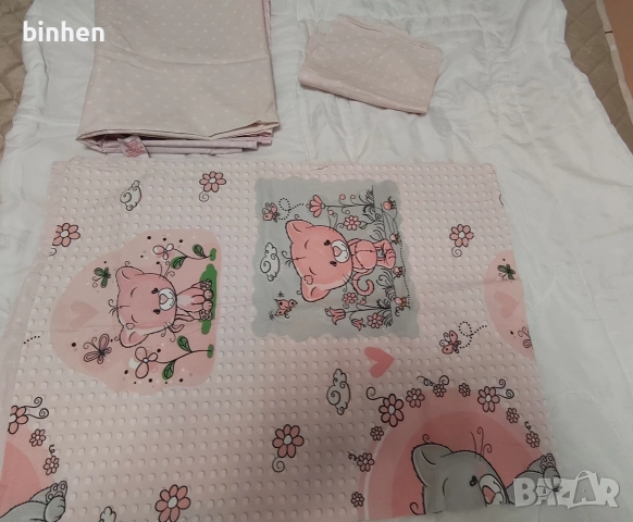 Бебешки чаршафи и олекотена завивка за бебешко креватче, снимка 4 - Спално бельо и завивки - 52584168