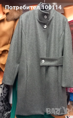 Дамско палто от кашмир и вълна