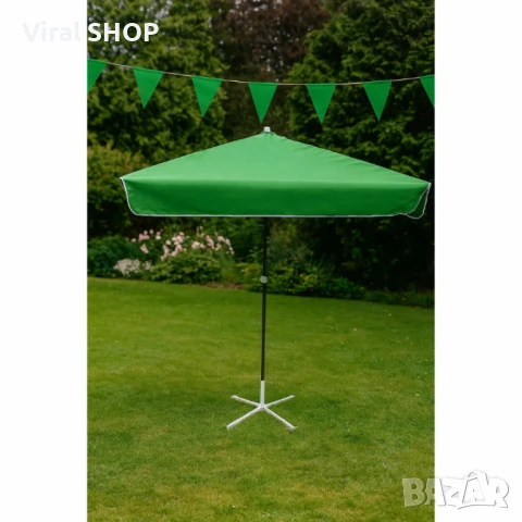 Комплект градински чадър със стойка. ПРОМОЦИЯ, снимка 1