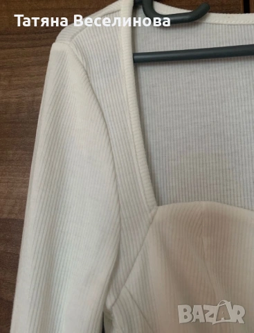 Дамска бяла блузка рипс, снимка 5 - Блузи с дълъг ръкав и пуловери - 53918612