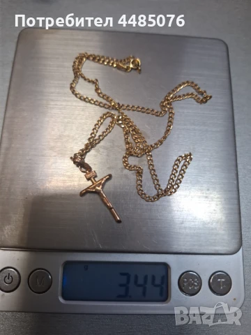 ЗЛАТЕН СИНДЖИР С КРЪСТ 14К ., снимка 3 - Колиета, медальони, синджири - 50804536