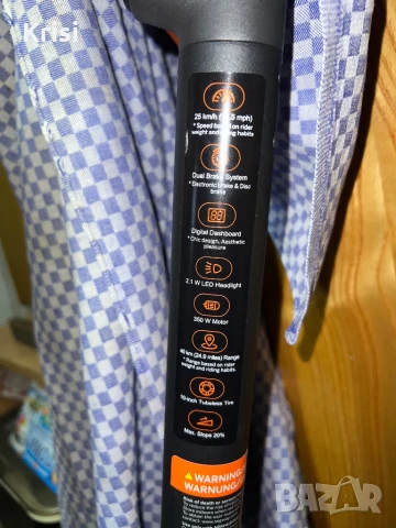 Електрическа тротинетка Ninebot Kickscooter F40E от Segway, снимка 8 - Друга електроника - 50526462