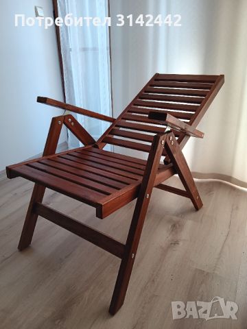 Градинска маса с 6 стола и две градински сгъваеми дървени кресла, снимка 3 - Градински мебели, декорация  - 46416898