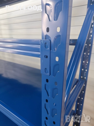 Метален стелаж с 4 рафта, снимка 3 - Стелажи и щандове - 51653266