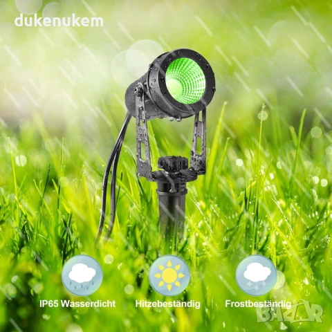 LED градинско осветление RGB – комплект 4 прожектора, 15 м, снимка 2 - Прожектори - 53081695