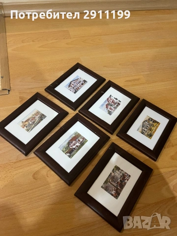 Малка картина с къща, 6 бр., снимка 9 - Картини - 53849502