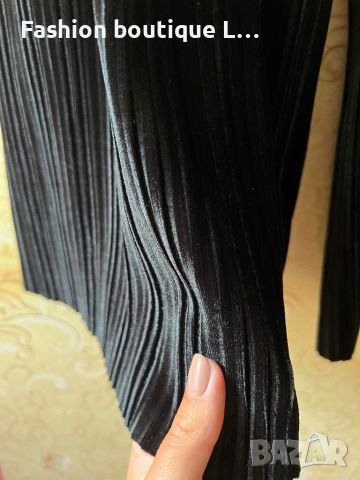 Широк черен плюшен рипсен панталон с ластик в кръста 🖤🖤🖤 , снимка 4 - Панталони - 45555068