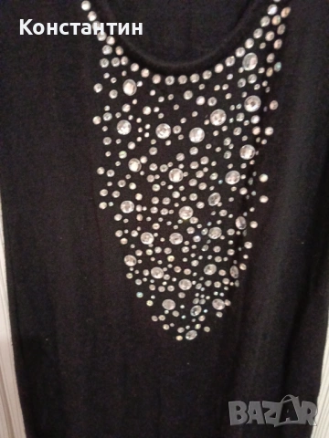 Рокля с гол гръб и камъни, снимка 4 - Рокли - 53444317