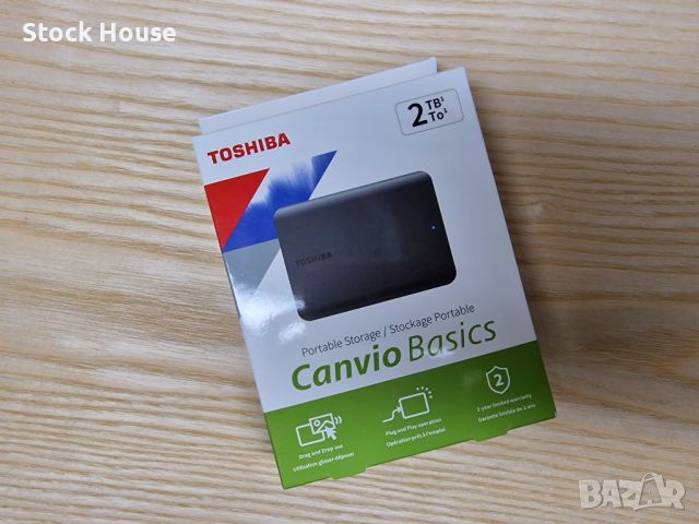 2TB 2000GB Toshiba Canvio Външен хард диск USB 3.0 преносим твърд диск УСБ, снимка 1